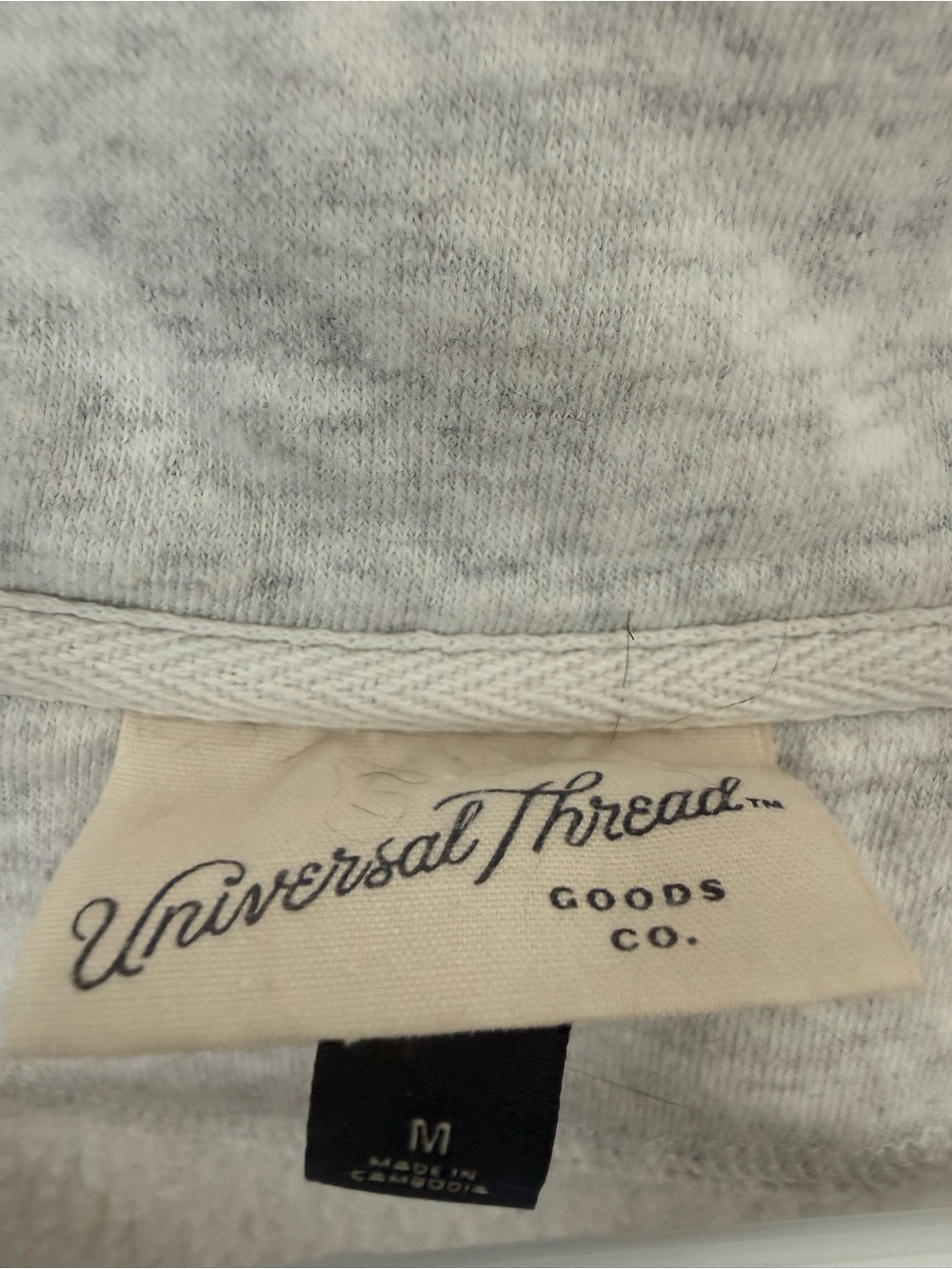 Universal Thread Light Heather Gray Collared Pullover Sweatshirt - Picture 4 of 4